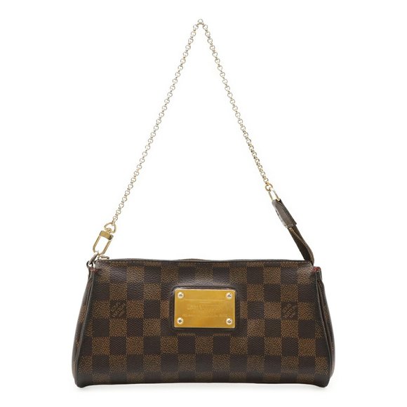 LOUIS VUITTON Damier Eva Pouch Chain Shoulder Bag/Clutch Bag N55213 - Picture 1 of 10